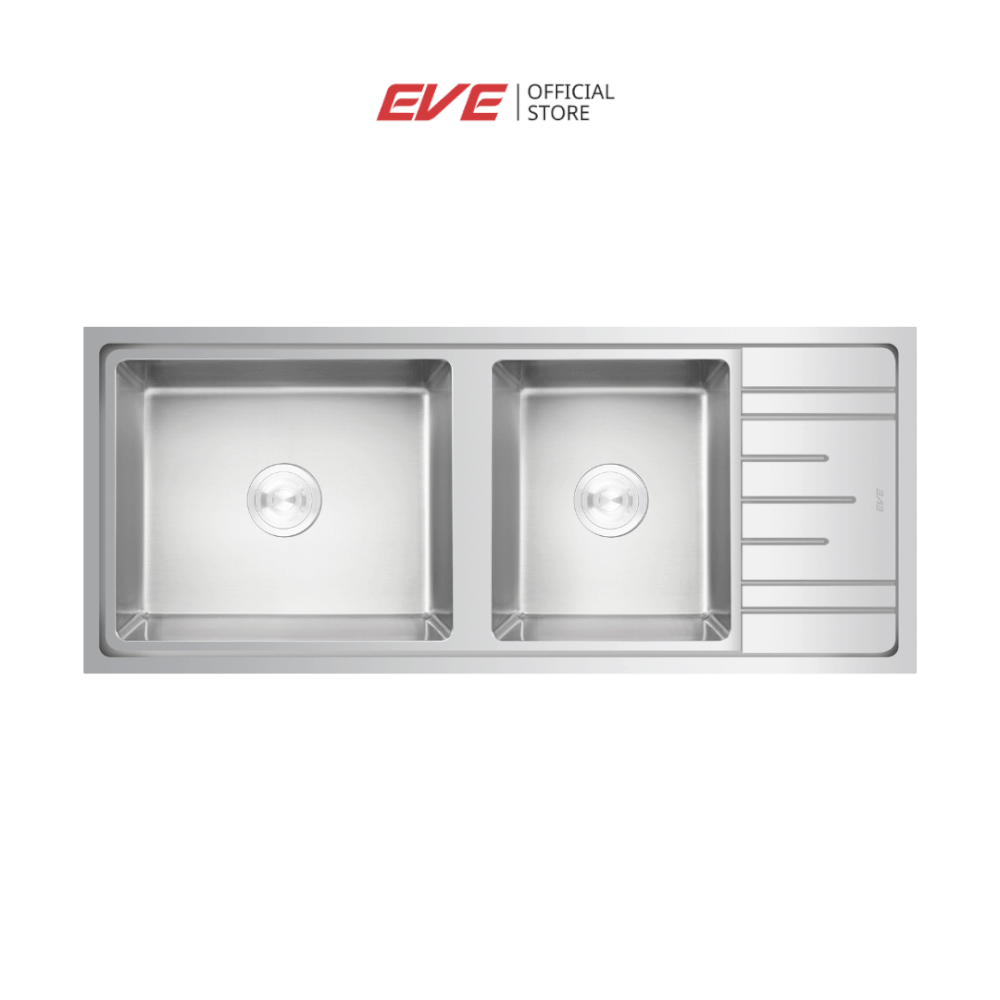 ซิงค์ล้างจานสแตนเลส 1 หลุม มีที่พัก EVE รุ่น DELTA 1200/500 LH  ขนาด 120 ซม.(หลุมซ้าย ที่พักขวา)_1